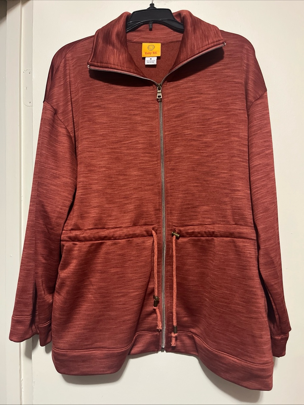 Ruby Rd. Women's Burnt Orange Zip-Up Bomber Jacket